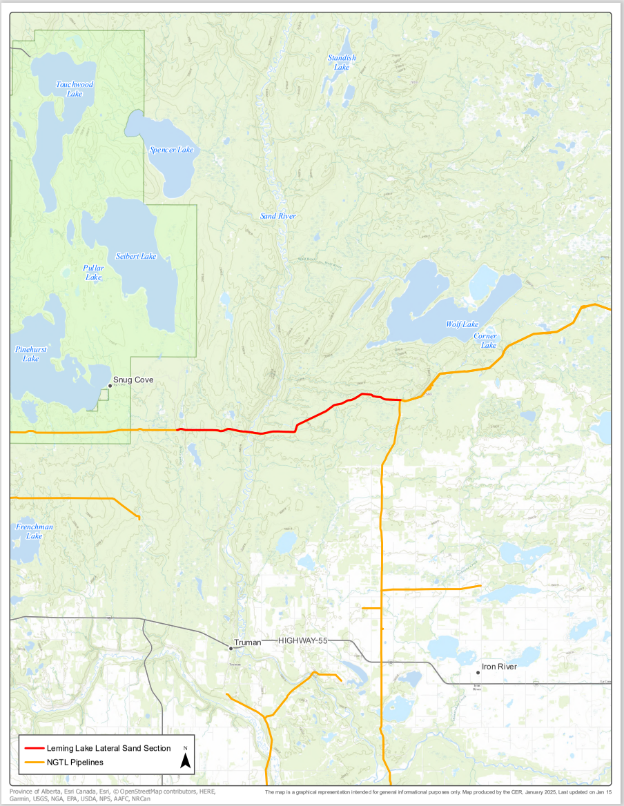 Leming Lake Sales Lateral Loop Sand Section Map