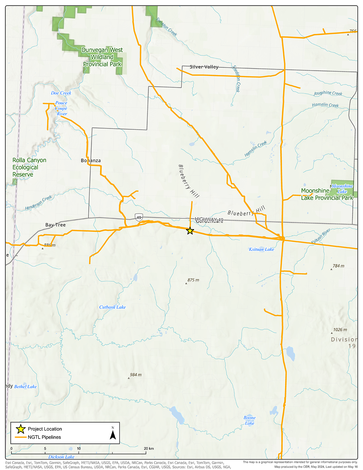 NOVA Gas Transmission Ltd. – Blueberry Hill South Receipt Meter Station map